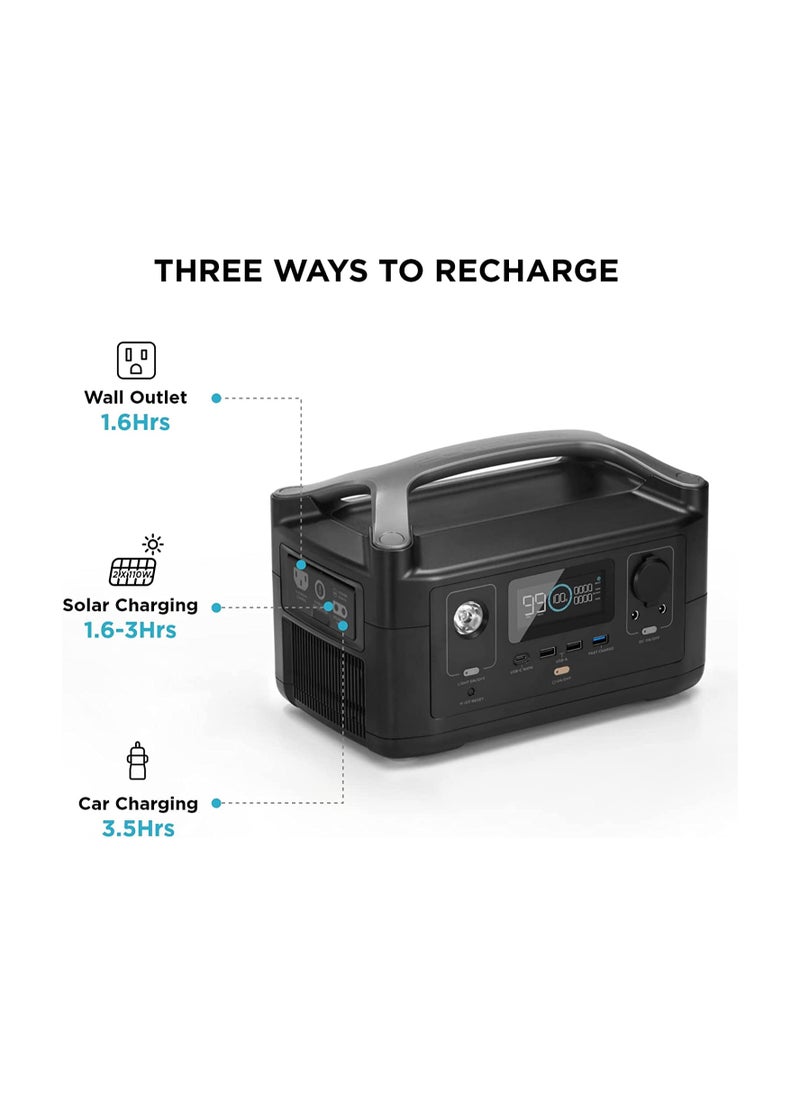 ECOFLOW - EF ECOFLOW River 288Wh Portable Power Station,2 x 600W(Peak 1200W) AC Outlets,Fast Charging Silent Solar Generator (Solar Panel Optional) for Emergencies Home Outdoor Camping RV(European plug) - Image 1