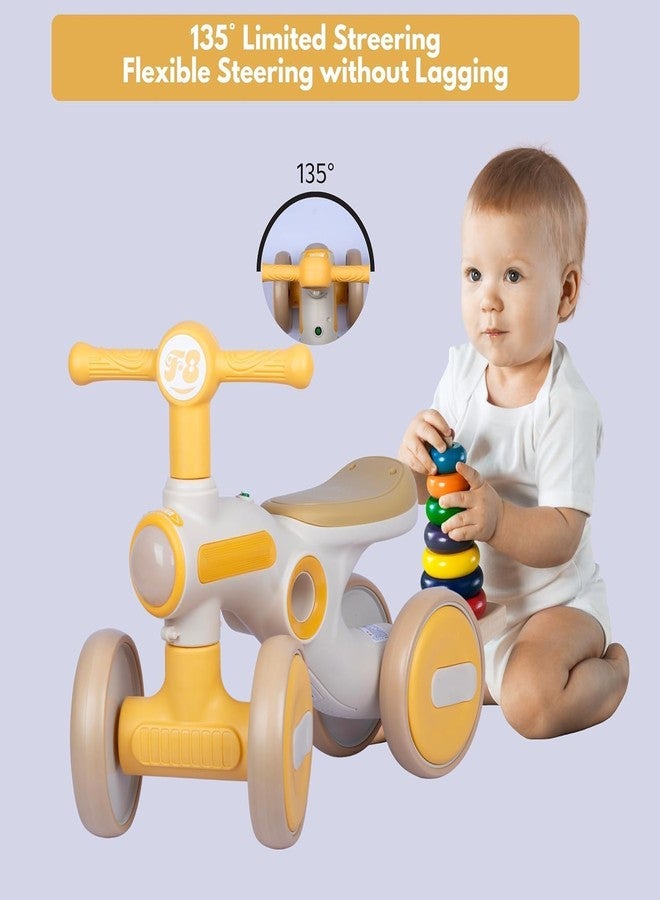 KANDPAND دراجة أطفال KANDPAND للأطفال الصغار، ألعاب للأطفال من عمر سنة واحدة، بنين وبنات من 12 إلى 36 شهرًا، أفضل هدية لعيد الميلاد الأول، مشاية أطفال، مشاية أطفال بأربع عجلات، دراجة بمقعد ناعم وهادئ (أخضر (أصفر)) - Image 5