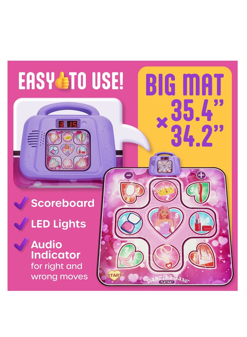 Dance Mat, Dance Pad Music Mat with LED Lights, Adjustable Volume, Built-in Music, Dance Game Gift for Kids Girls Boys (4-8 Years Old) - Image 4