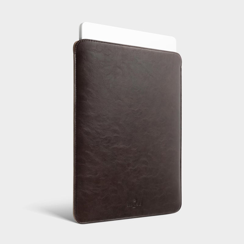 Comfyable Laptop Sleeve 13 Inch Precisely Compatible with MacBook Air M4 2025-2018 & MacBook Pro M2 2022 M1 2020-2016, Faux Leather Cover Case, Dark Brown - Image 2