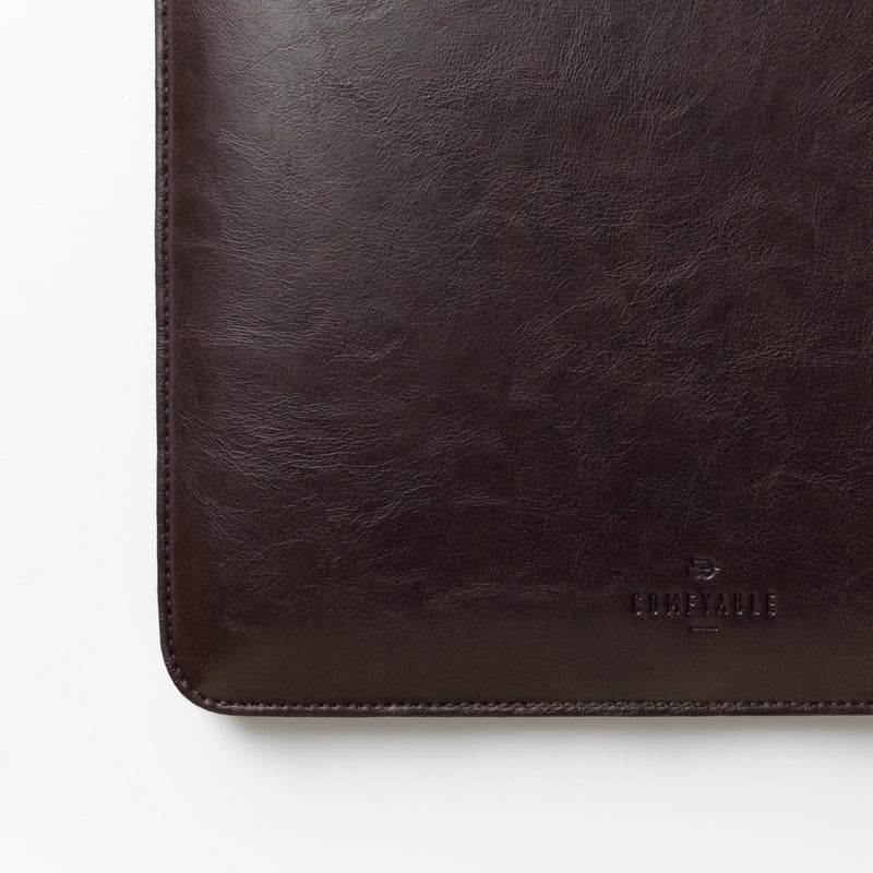 Comfyable Laptop Sleeve 13 Inch Precisely Compatible with MacBook Air M4 2025-2018 & MacBook Pro M2 2022 M1 2020-2016, Faux Leather Cover Case, Dark Brown - Image 3