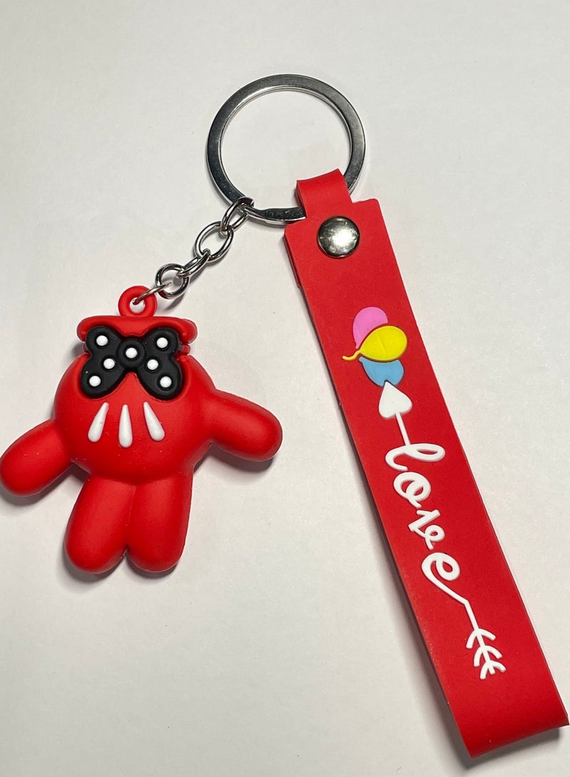 Generic Distinctive cartoon keychain distinctive accessory keychain with the character of Disney Mickey Mouse with ribbon that fits with car keys wallet and bag beautiful creative gift - Image 1