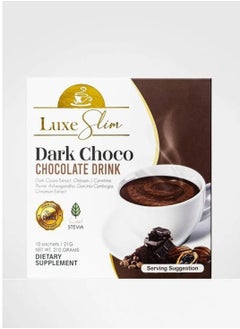 Luxe Slim Dark Choco Chocolate Drink 10 Sachets  - Image 1