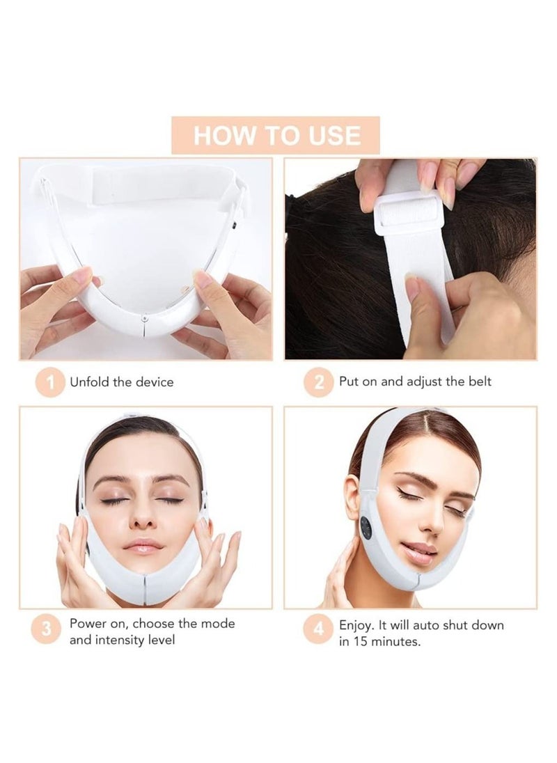 DMG TECH Electric V-Shape Face Shaping Massager, Double Chin Reducer, Micro Current Face Slimming Massager, EMS Facial Lift Device Facial Massager LED Photon Therapy Facial Slimming  - Image 5
