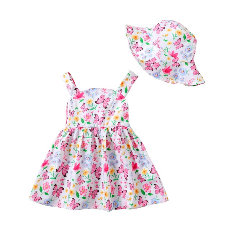 Saeaby Baby Girl Summer Dresses Pink Boho Sleeveless Dresses Infant Summer Outfits Sundress Baby Girl Clothes 6-9 Months 12 Months - Image 1