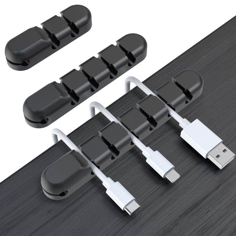 Desktop Computer Data Cable Silicone Storage Organizer Cartoon Fixer Car Self-Adhesive Winder - Image 2