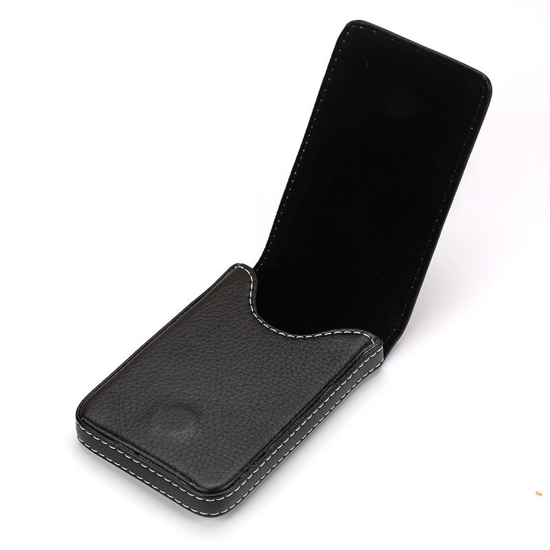 Leather vertical type magnetic suction business card holder business gift business card holder company gift business card case A7II	Brown A7II 001#vertical - Image 4