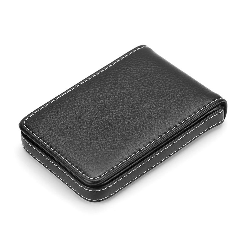 Leather vertical type magnetic suction business card holder business gift business card holder company gift business card case A7II	Brown A7II 001#vertical - Image 5