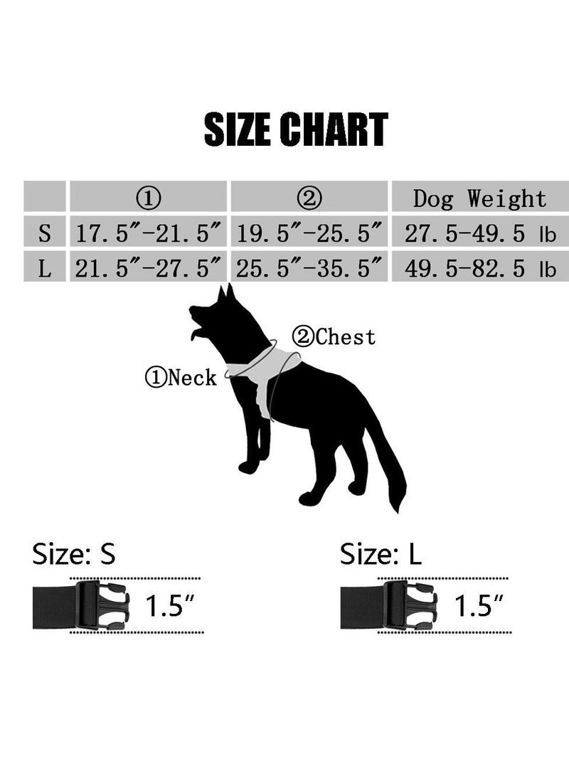 Dog Harness Tactical Adjustable Dog Harness for Large Dogs No Pull Military Dog Vest with D Ring and Handle Watterproof Nylon Material Pet products for Medium Large Pet Walking Training Brown L
