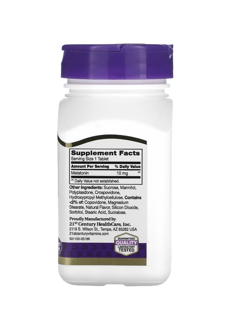 21st Century Quick Dissolve Melatonin Cherry 10 mg 120 Tablets - Image 2