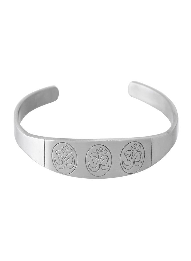 VOYLLA Signature Trinity Om Mantra Kada Mens Bracelet|Casual|Trendy|Gift For Mens|Rakhi Gift For Brother - Image 1