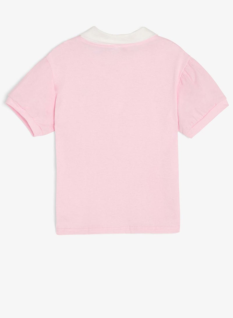Pinata Heart Print Cotton Polo Tshirt - Image 3