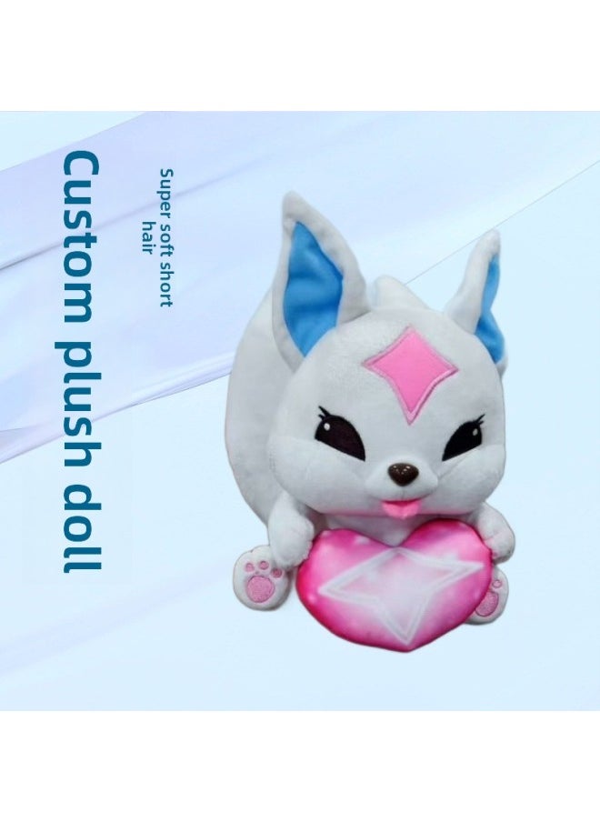 Generic - Super Cute Nine-Tailed Fox Wishing Gift Fox Plush Doll Male And Female Birthday Gift Funny Year Gift-Color:White - Image 1