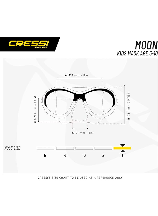 Cressi Moon Kid Mask Diving/Snorkeling Mask - Image 5