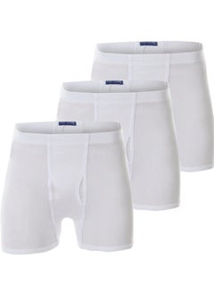 Cottonil® Men Combed White Shorts - Bundle of 3 Shorts (100% Cotton)