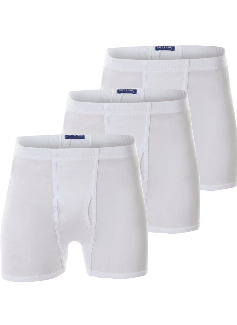 COTTONIL - Cottonil® Men Combed White Shorts - Bundle of 3 Shorts (100% Cotton) - Image 1