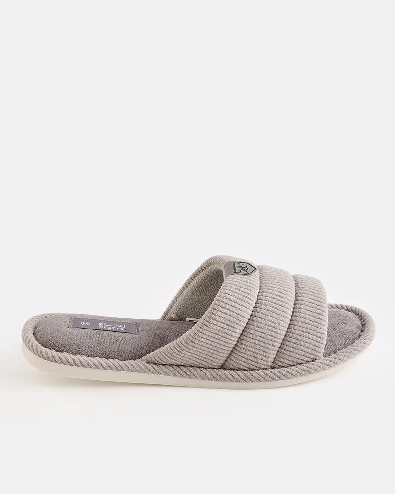 REDTAG Men Grey Textured Slippers