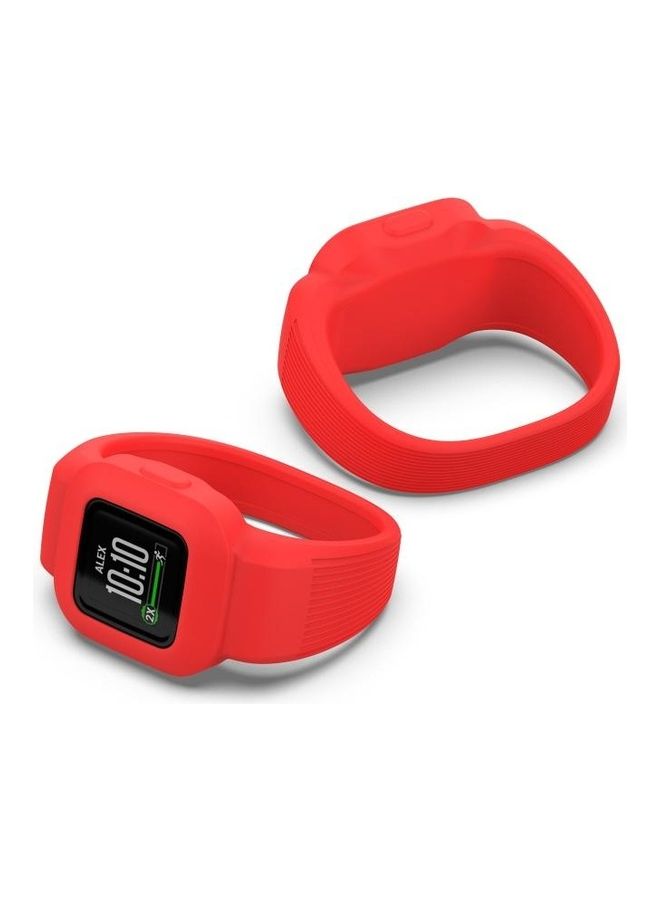 BGM Silicon  Replacement Watchband For Garmin Vivofit JR4 ( L Size) Red - Image 3