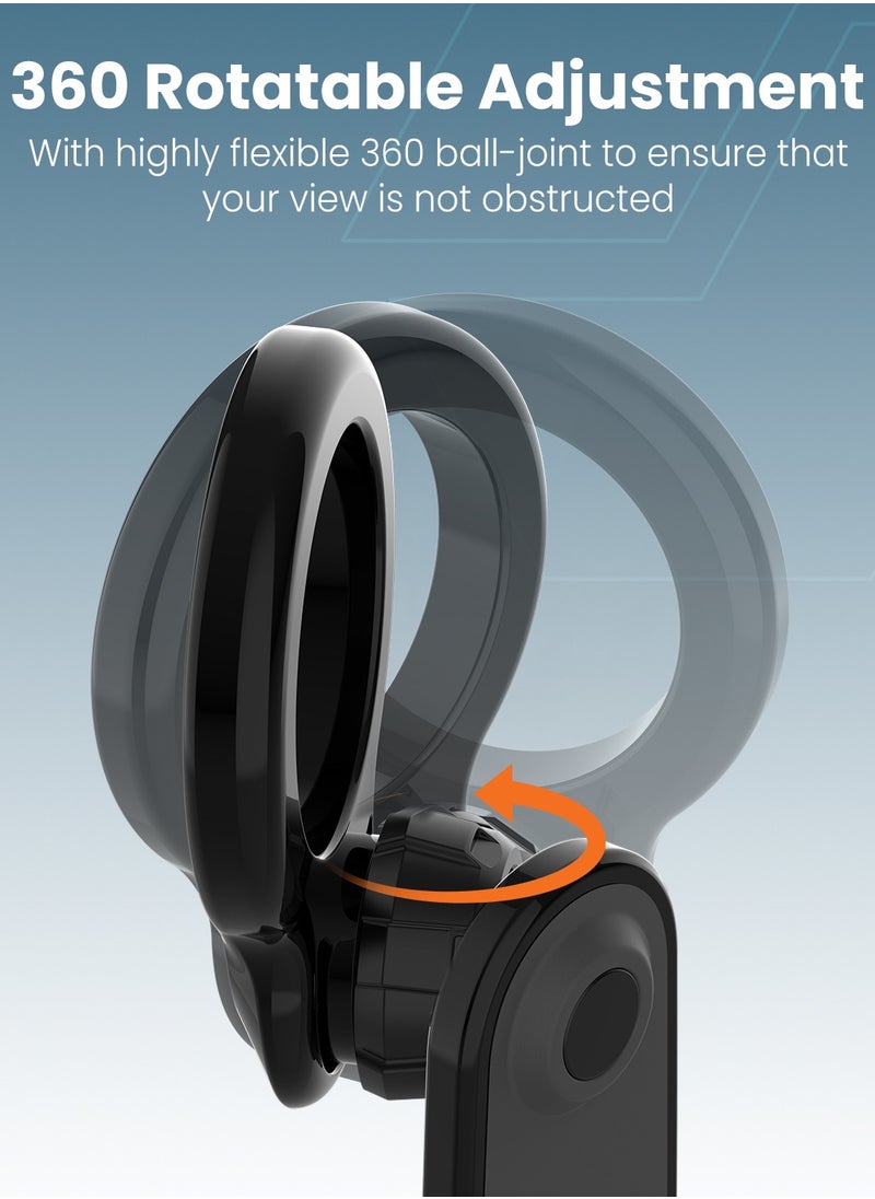 Moxedo Moxedo Magnetic Car Mount Holder for Magnetic Safe Dashboard Desktop Bendable 360 Rotatable Adjustment Compatible for iPhone, Samsung & All Phones  - Image 3
