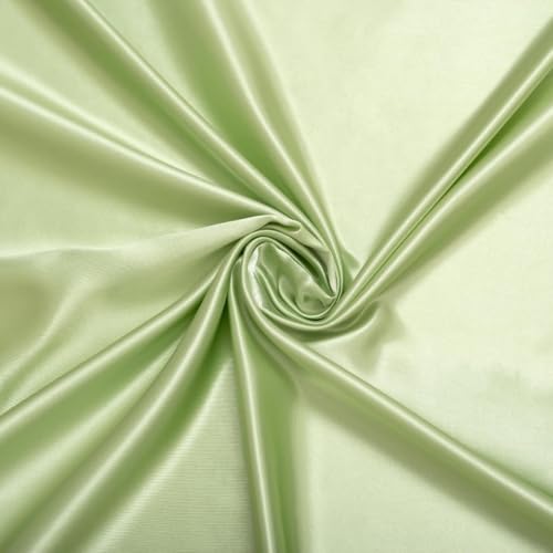 Filloxy Plain Silky Shine Satin Fabric Material for Fashion Design Stitching Multiple Use Includes Dress, Pillow Cover, Designer Cloths, Home Decor Material - 44" Hight (Green, 2 Meter) - Image 1