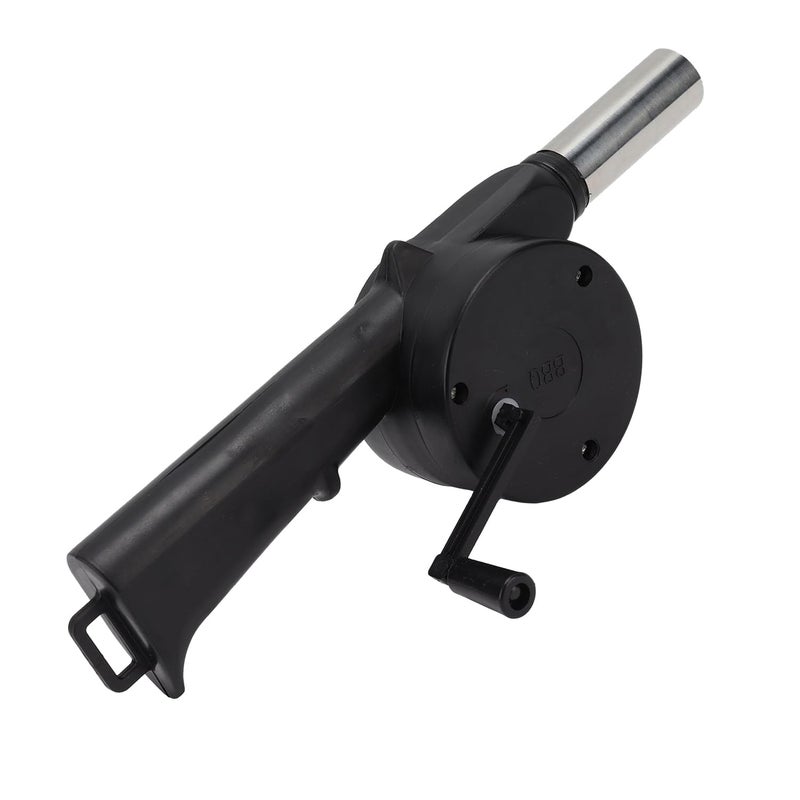 ORILEY مروحة شواية أورايلي اليدوية لتفجير الهواء أداة إشعال النار للشواء في الهواء الطلق (عبوة من 1، أسود) - Image 1