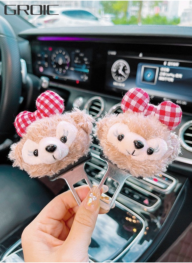 GROIC 2PCS Cartoon Car Buckle Extender, Car Seat Belt Clips, Universal Car Extension Socket Buckles Connector, Automobile Decoration Accessories  - Image 1