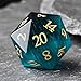 FTNNGIME 1PCS Gem D20 DND Dice 25mm 20 Sided Crystal Cat Eye DD Dice for Dungeons and Dragons RPG Roleplaying Games MTG Table Games Handmade Polyhedral Dice Green Cat Eye - Image 2