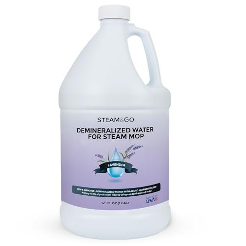 Steam and Go Steam & Go Demineralized Water for Steam Cleaner - PVC-Free Floor Cleaning Solution Compatible for All Steam Mops - Multi-Surface Cleaner for Home Surfaces - Lavender Scent, 128 Fl oz - Image 1