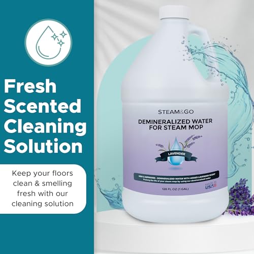 Steam and Go Steam & Go Demineralized Water for Steam Cleaner - PVC-Free Floor Cleaning Solution Compatible for All Steam Mops - Multi-Surface Cleaner for Home Surfaces - Lavender Scent, 128 Fl oz - Image 3