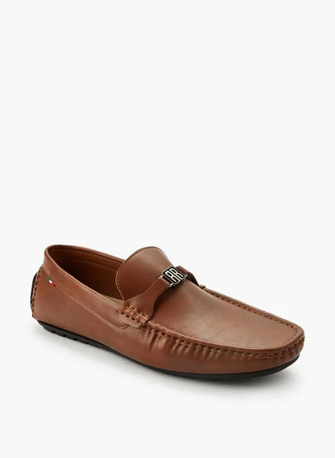 رينزو روجاني Men Metallic Accent Slip-On Loafers