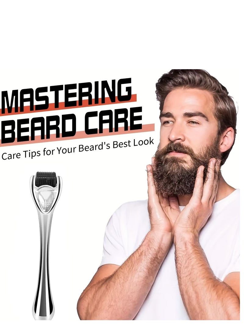 إسكدنيا قطعة واحدة من أسطوانة ديرما رولر الاحترافية المصنوعة من التيتانيوم مع إبر دقيقة للعناية بالبشرة للرجال والنساء، أسطوانة ديرما رولر مع إبر دقيقة للاستخدام المنزلي - فضي - Image 4