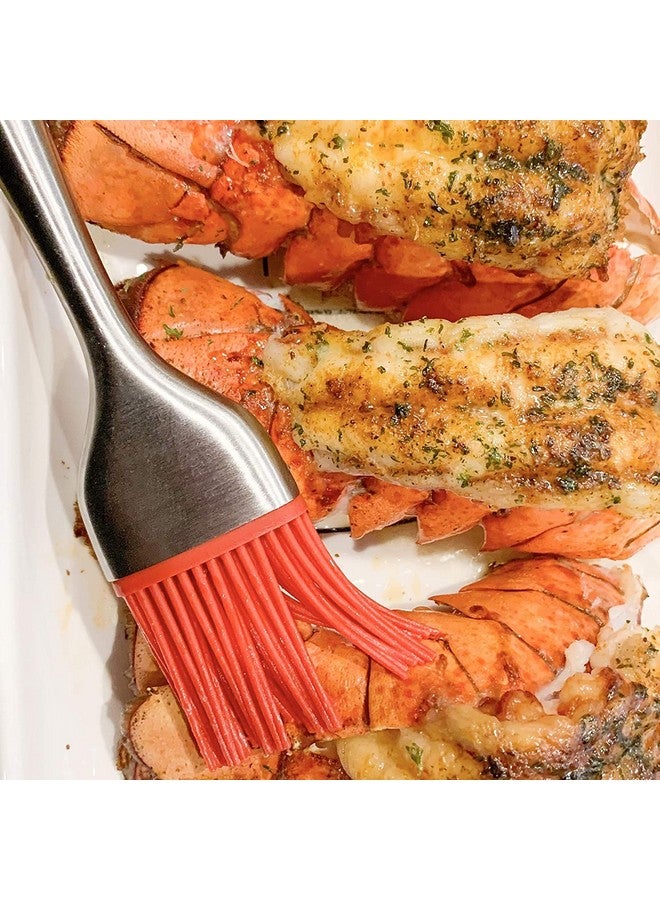 P-Plus International Silicone Basting Brush Set,Stainless Steel Basting Brush with Silicone Bristles for BBQ/Grilling/Pastry/Turkey Baster, Marinating Brush (Pack 1(9 inch) Red) - Image 4