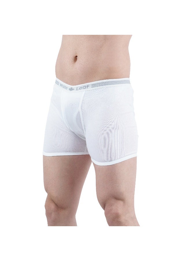 WHITE LEAF Men's Trunk (Pack of 3) – 100% Combed Cotton Comfortable Breathable Innerwear - White - Image 5