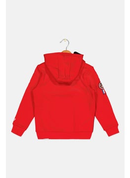 SKECHERS Kids Boy Sportswear Fit Long Sleeve Hooded Sweatshirt, Reed  - Image 2