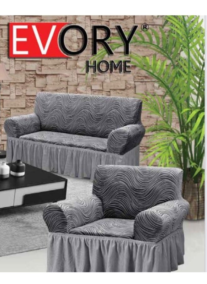 EVORY HOME Waterproof Sofa Slipcover Set, 4 Pieces Elastic Sofa Cover, 2 Pieces Chair Slipcovers and 2 Pieces Sofa Slipcovers, Set Fits All Sizes Chairs and Sofas  - Image 3