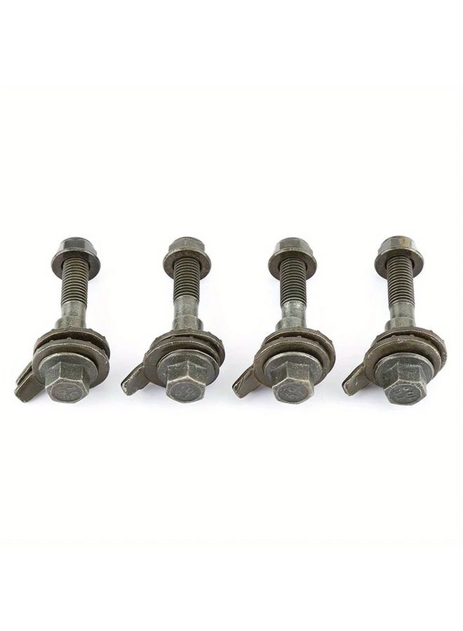 4Pcs 12mm Adjustable Camber Alignment Bolts Durable Steel Eccentric Screws For Wheel Positioning - Image 1