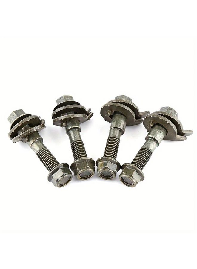 4Pcs 12mm Adjustable Camber Alignment Bolts Durable Steel Eccentric Screws For Wheel Positioning - Image 4