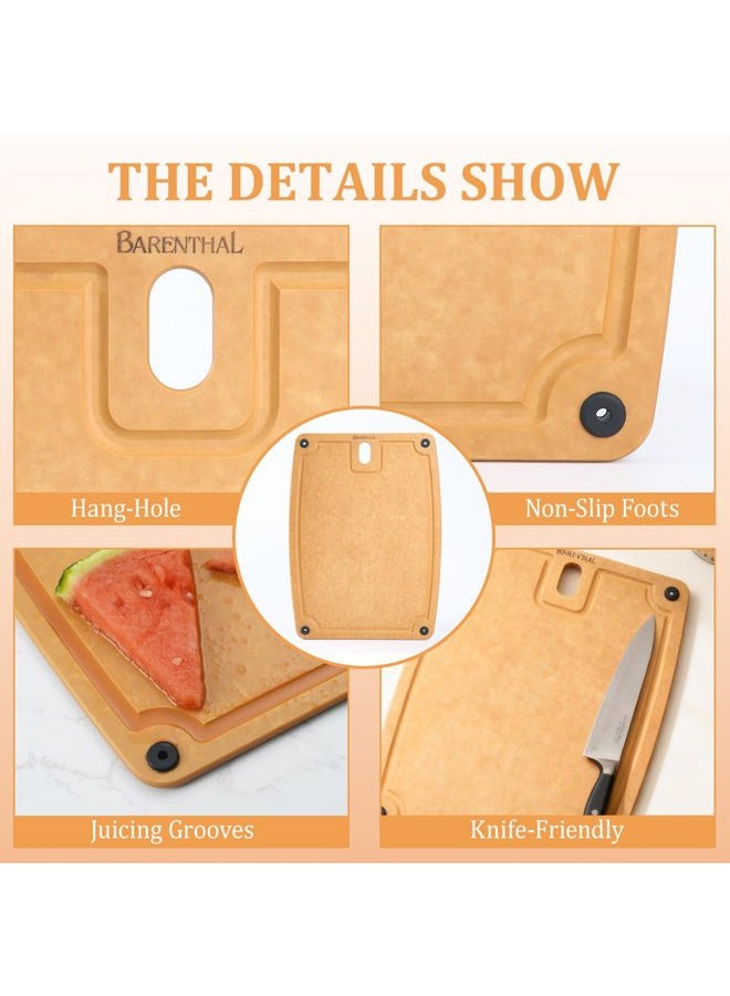 Barenthal Cutting Boards for Kitchen Dishwasher Safe Eco-Friendly Composite Cutting Board Set of 2, Reversible Chopping Board with Handles & Juice Grooves, Small & Medium Cutting Board for Kitchen - Image 4