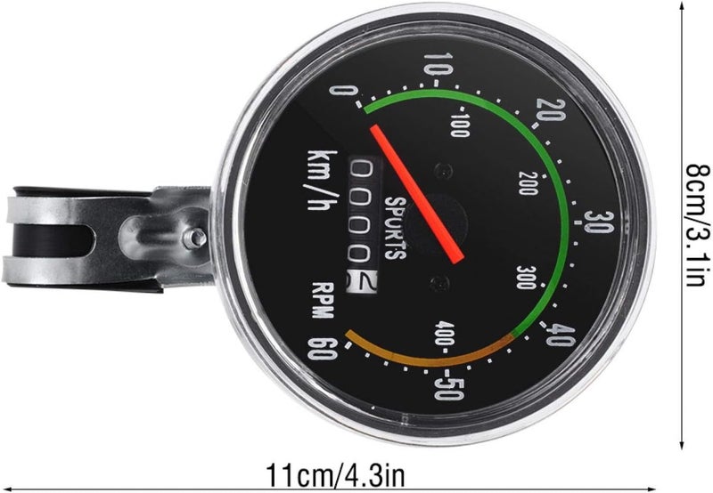 EVTSCAN Old School Style Bike Speedometer Mechanical Bicycle Computer Odometer Cycling Stopwatch Cyclocomputer - Image 4