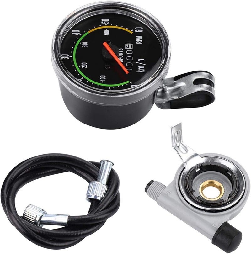 EVTSCAN Old School Style Bike Speedometer Mechanical Bicycle Computer Odometer Cycling Stopwatch Cyclocomputer - Image 2
