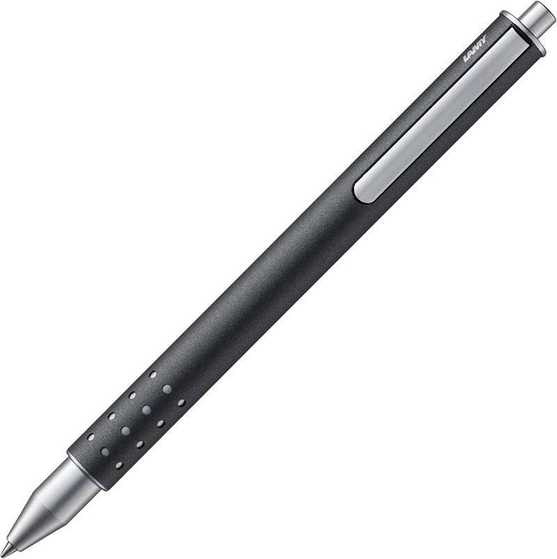 Lamy swift anthracite - modest rollerball pen with a smooth writing experience - robust metal casing & line width B M 66 rollerball refill in blue - Image 1