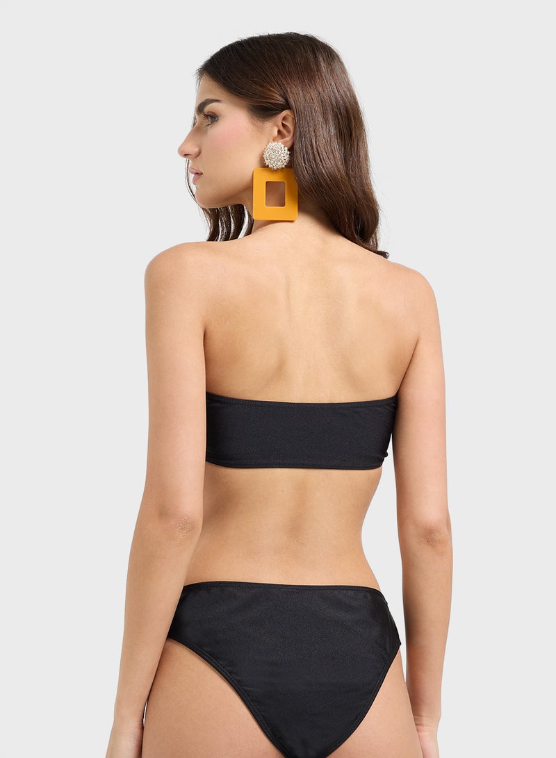 Ginger Bandeau Ringer Detail Bikini & Brief Set  - Image 2