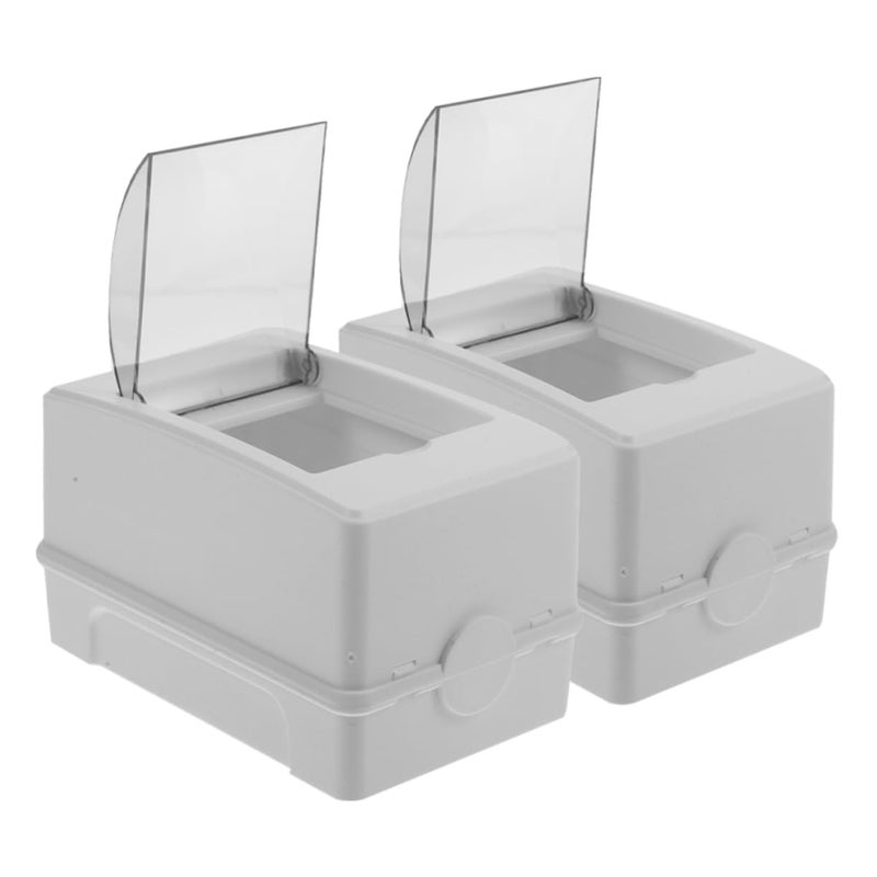 2Pcs Outdoor Power Distribution Box with Transparent Cover Weatherproof Circuit Breaker Enclosure - Image 2
