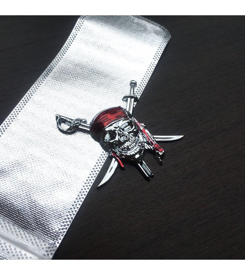 Gray Copper 3D Pirate Metal Skull Car Badge Bumper Sticker Rear Captain Decorative - Image 5