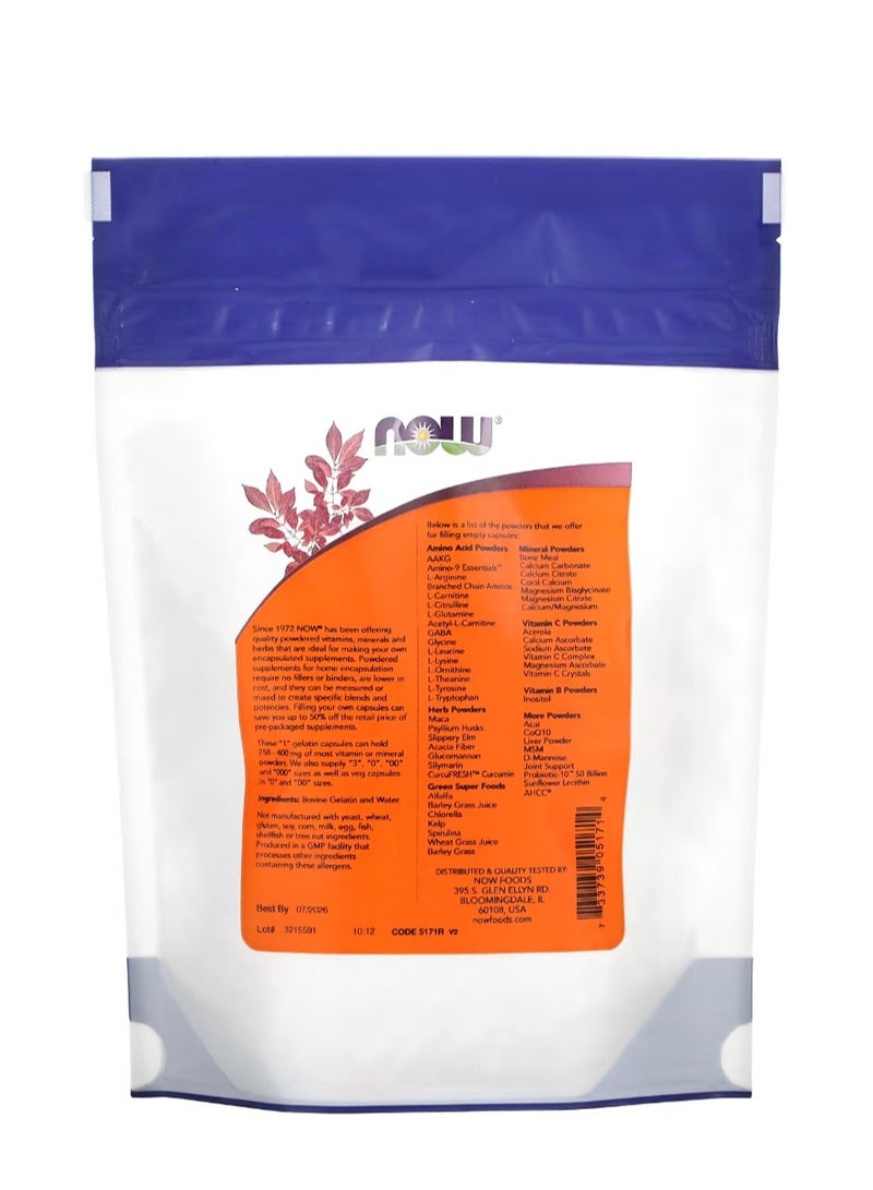 now "1" Gelatin Caps Approx 500 Empty Gelatin Capsules 1.34 oz (38 g) - Image 2