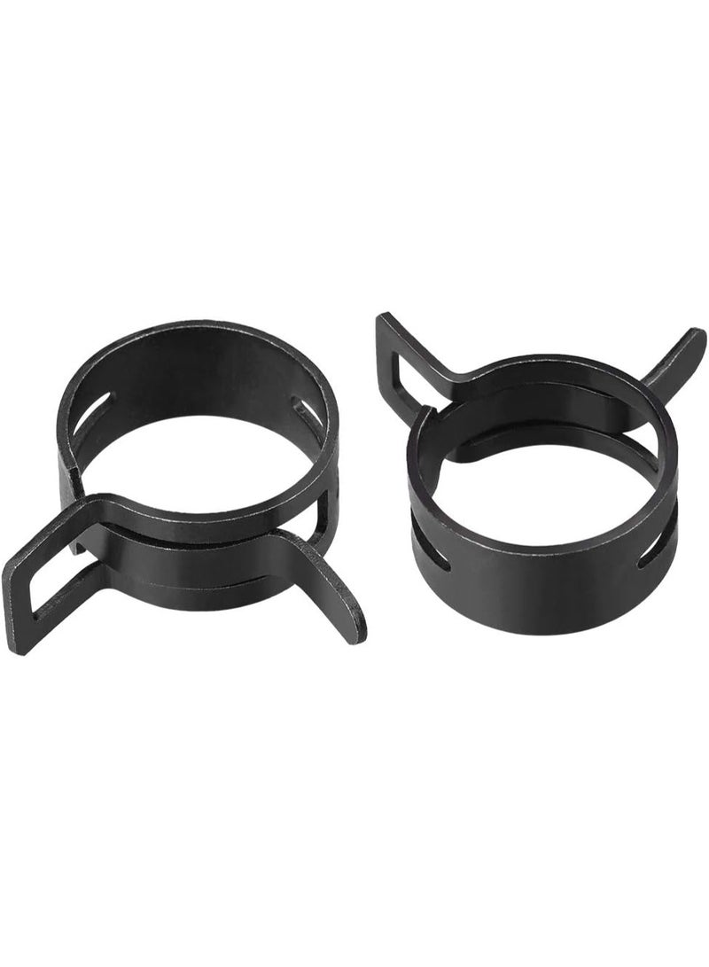 الصلب الفرقة المشبك 23mm الداخلية Dia تناسب 24.5-26.5mm OD خرطوم خط الوقود أنبوب السيليكون الربيع المقاطع المشبك الأسود المنغنيز الصلب 5pcs - Image 1