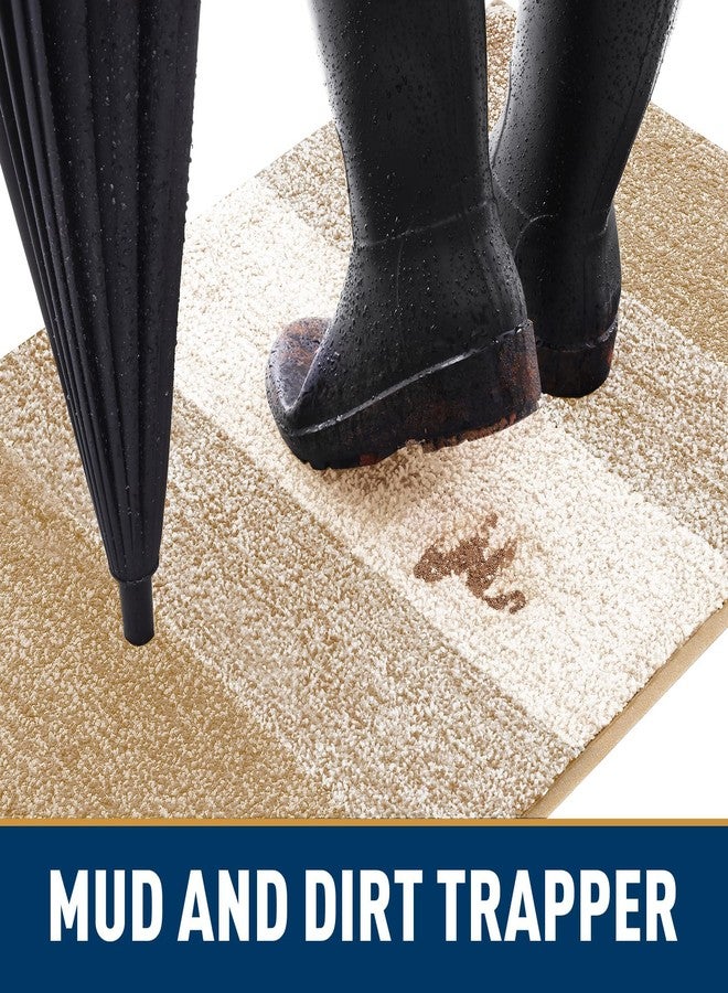 smiry سجادة باب للكلاب من سميري للكلاب الموحلة، تمتص الرطوبة والأوساخ، سجادة مدخل منخفضة الارتفاع مع دعم مانع للانزلاق، سجادة باب داخلية وخارجية للأرضية الداخلية (30 × 20 بوصة، بيج) - Image 2