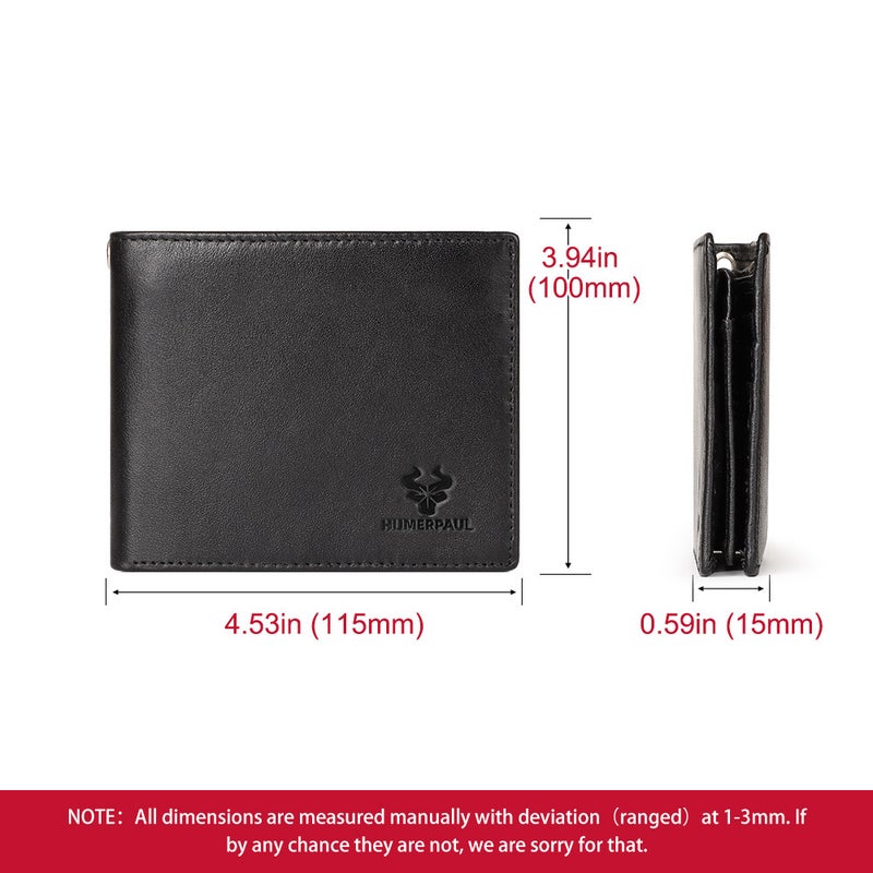 Hummer Paul High-End Gift Top-Layer Cowhide Card Bag Metal Chain Simple Short Leather Men'S Wallet - Image 4