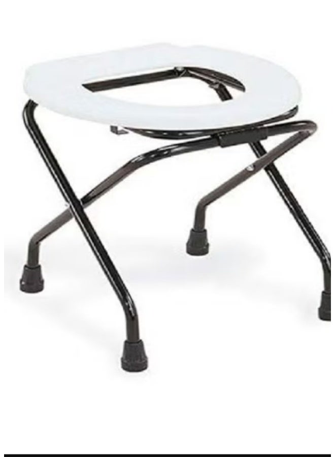 Be care Portable & Foldable Commode Chair for Elderly and Patients - Heavy Duty Mobile Toilet Seat with Anti-Slip Legs - Image 1