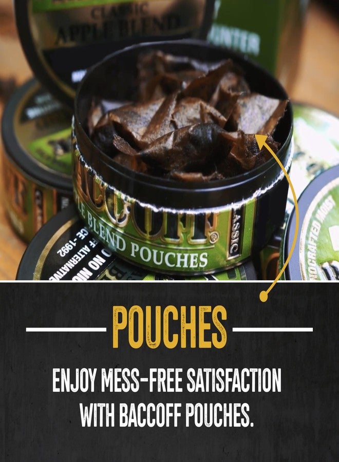 BACC OFF 5 Cans, BaccOff Apple Pouches, Black Tea Base with Crisp, Sour Apple and Dark, Classic Flavors, 16 Pouches Per Can - Image 3